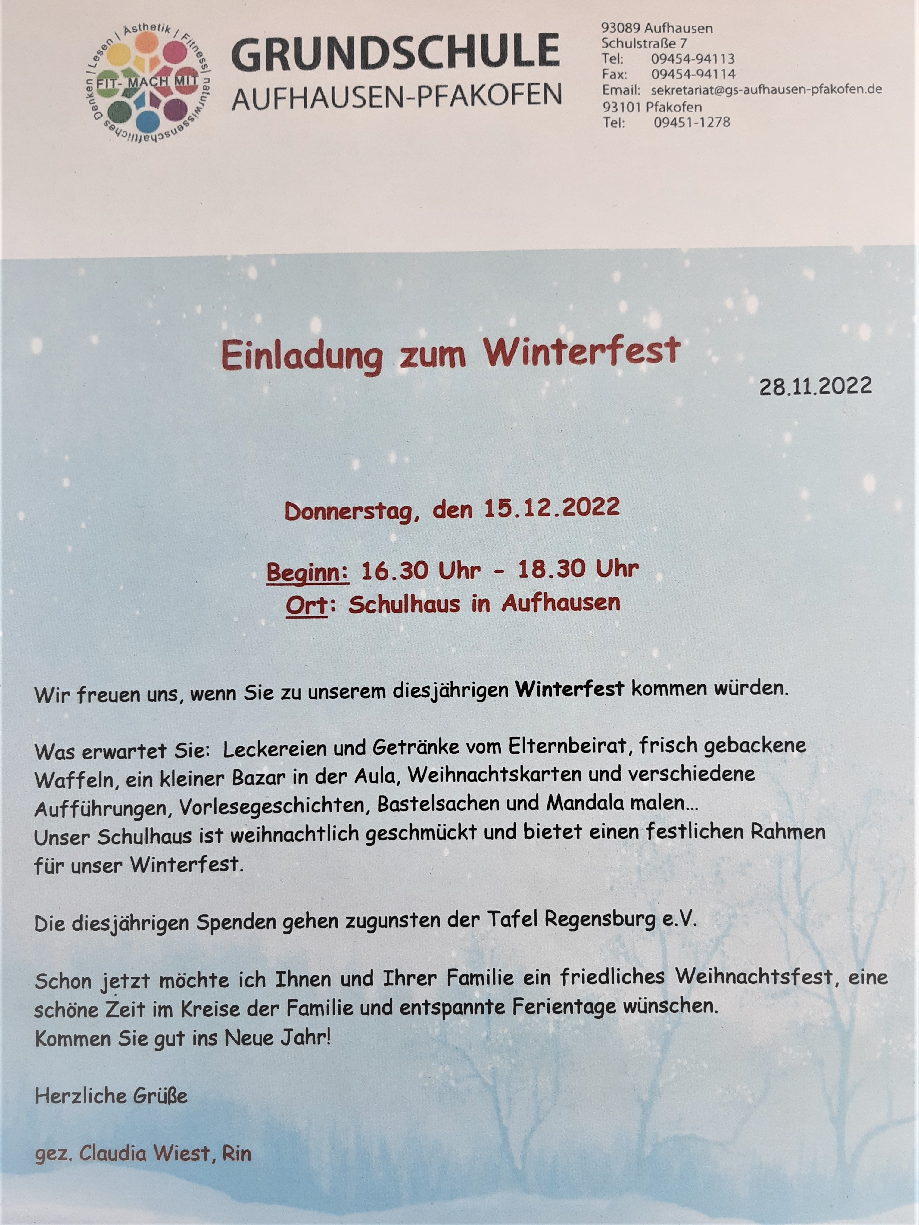 Einladung zum Winterfest