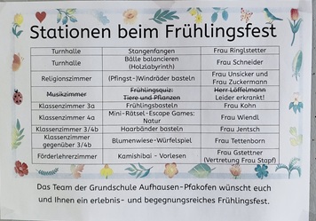 Schulfest/Großelterntag 15.05.2026